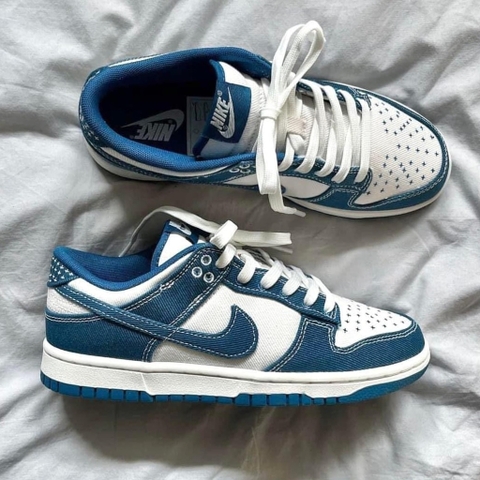 457 -  Giày Nike Dunk Low Sashiko Industrial Blue - Code DV0834 - 101 [HÀNG CHÍNH HÃNG]