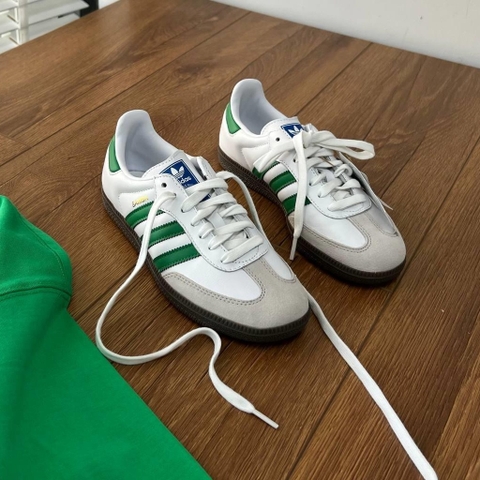 2664 - Giày Adidas Samba OG 'Footwear White Green' IG1024 [HÀNG CHÍNH HÃNG]