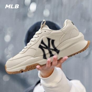 571  -  Giày MLB Korea Chunky Runner Basic New York Yankees Cream - 3ASHCRB3N-50CRS [HÀNG CHÍNH HÃNG]