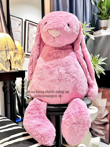 2067 - JellyCat 108cm Bunny Tulip Hồng - Jellycat Bashful Bunny Tulip Really Really Big 108cm [HÀNG CHÍNH HÃNG]
