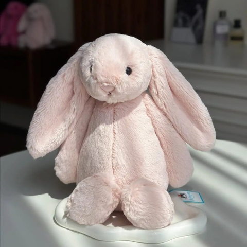 2143 - JellyCat Bashful Bunny Blush 31cm - Jellycat Bashful Blush Bunny Medium 31cm Màu Hồng Đào [HÀNG CHÍNH HÃNG]