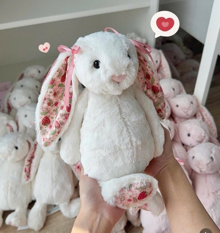 2081 - JellyCat Blossom Bunny Berry Cream 31cm - Jellycat Blossom Cream Bunny Berry Medium 31cm [HÀNG CHÍNH HÃNG]