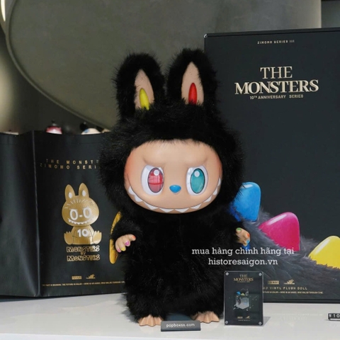 2670 - Labubu Zimomo Đen 10th Anniversary - POP MART The Monsters ZIMOMO 10th Anniversary Vinyl Plush Doll Size 58cm [HÀNG CHÍNH HÃNG]
