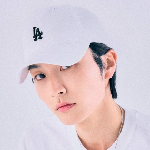 411 -  Nón MLB Unstructured Ball cap - Trắng - LA Đen Nhỏ [HÀNG CHÍNH HÃNG]