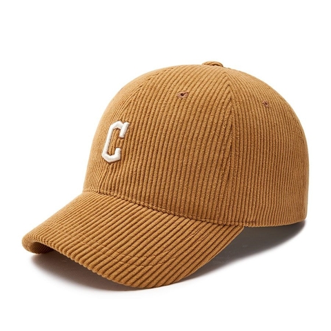 386 -  Nón MLB Unstructured Ball cap - Nhung Tăm - Nâu - C Trắng [HÀNG CHÍNH HÃNG]