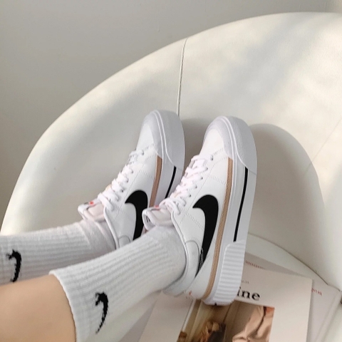 822 -  Giày Nike Court Legacy Lift White Black - Code DM7590-100 [HÀNG CHÍNH HÃNG]
