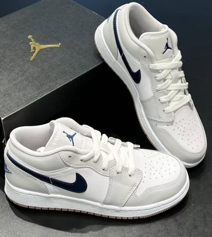 2615 - Giày Nike Air Jordan 1 Low GS 'White Neutral Grey' 553560-146 [HÀNG CHÍNH HÃNG]