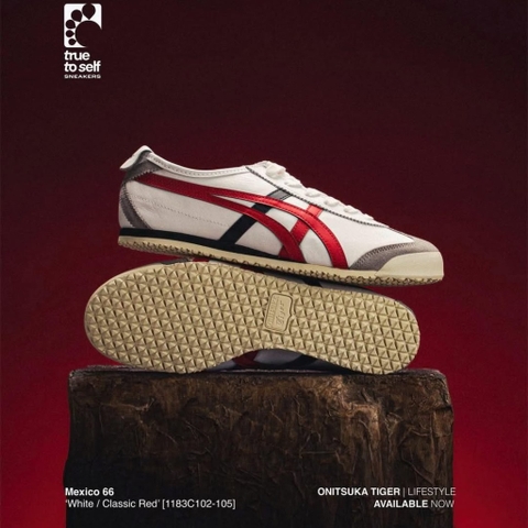 2663 - Giày Onitsuka Tiger Mexico 66 ‘White / Classic Red’ 1183C102-105 [HÀNG CHÍNH HÃNG]