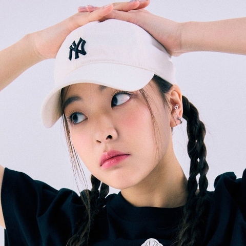 397 -  Nón MLB Unstructured Ball cap - Trắng Kem - Ny Đen Nhỏ [HÀNG CHÍNH HÃNG]