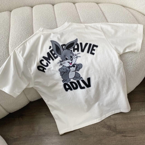 1860 - Áo ADLV Cartoon Rabbit Trắng ADLV23SS-SSACTB-CRM [HÀNG CHÍNH HÃNG]