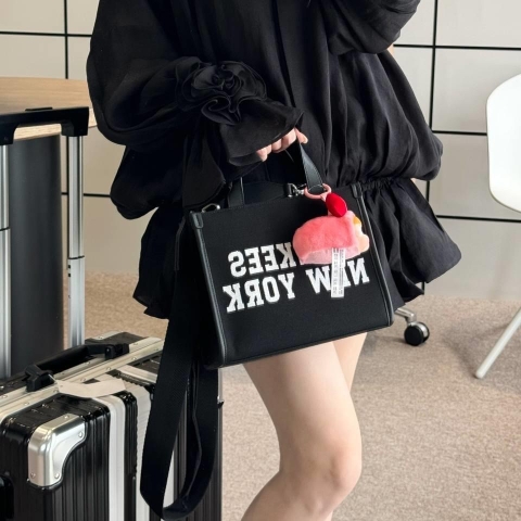 1134 - Túi MLB Korea Varsity Jacquard Tote Bag New York Yankees Black - Code 3AORS024N 50BKS [HÀNG CHÍNH HÃNG]