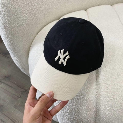 1873 - Nón MLB Logo New York Yankee Black White 3ACP3303N-50BKS [HÀNG CHÍNH HÃNG]