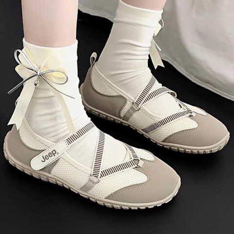 1717 - Giày Jeep Outdoor Shoes Women's Low Top Begie P651W13111 [HÀNG CHÍNH HÃNG]