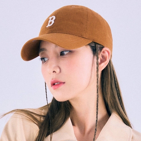 392 -  Nón MLB Unstructured Ball cap - Nâu - B Trắng [HÀNG CHÍNH HÃNG]