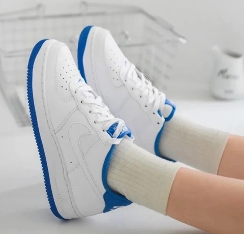 514 -  Giày Nike Air Force 1 Low White Blue GS DV1331 101  [HÀNG CHÍNH HÃNG]