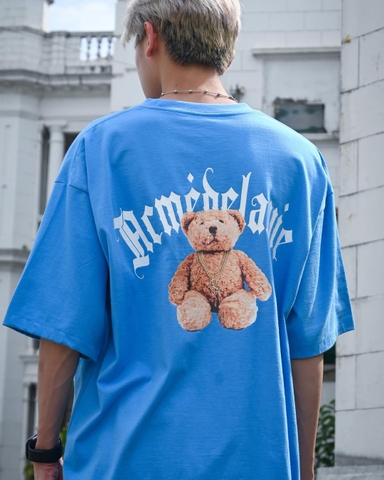 1856 - Áo ADLV Gold Chain Teddy Bear Doll Xanh Blue ADLV-23SS-SSAGCB [HÀNG CHÍNH HÃNG]