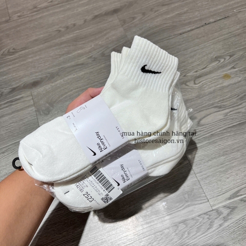 2665 - Vớ Nike Everyday Lightweight White SX7676-100 Pack 3 Đôi [HÀNG CHÍNH HÃNG]