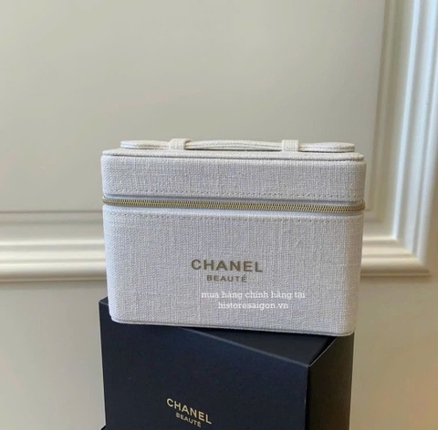2218 - Túi Chanel Gift Beauty Vanity Chanel Beige (Gift Hãng Tặng Khách) [HÀNG CHÍNH HÃNG]
