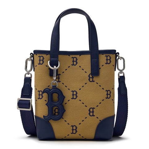 1218 - Túi MLB Jacquard Dia Monogram Boston Red Sox Crossbody Bag 3ACRS054N-43BGL [HÀNG CHÍNH HÃNG]