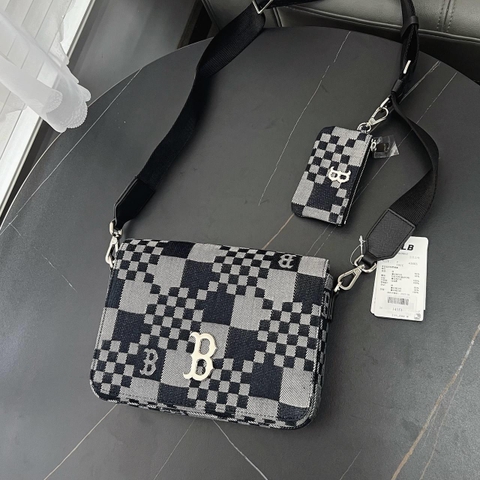 2691 - Túi MLB Checker Board Jacquard Crossbody Boston 3ACRM062N-43BKS [HÀNG CHÍNH HÃNG]