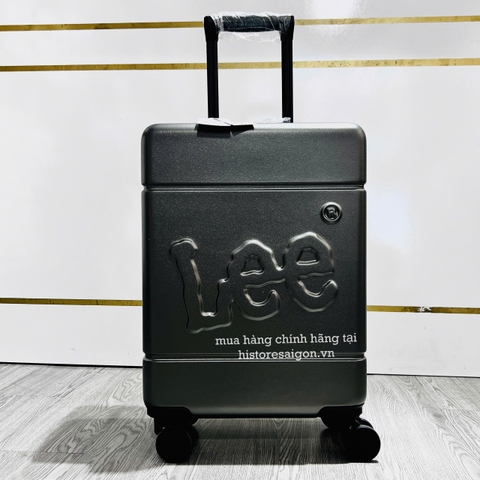 2674 - Vali Lee Size 20 Xách Tay Embossed Logo Xám Chì (Mang Lên Máy Bay) [HÀNG CHÍNH HÃNG]