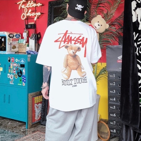 852 -  Áo Stussy Built Tough Bear - White - Code 1904893 [HÀNG CHÍNH HÃNG]