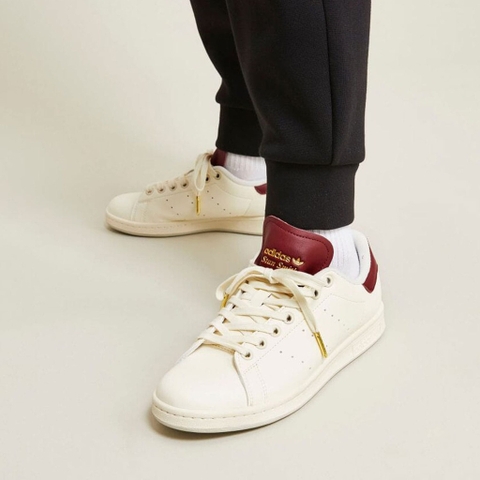 732 -  Giày Adidas Stan Smith Burgundy Tongue - Gót Đỏ - Code GX4420 [HÀNG CHÍNH HÃNG]