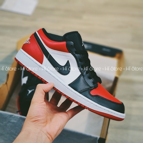 725 - (074) Giày Nike Jordan 1 Low Bred Toe 553558 161 | 553560-612 | 553558-612 [HÀNG CHÍNH HÃNG]