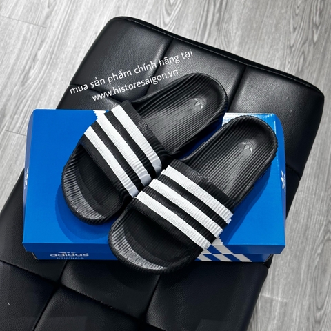 228 -  Dép Adidas Adilette 22 - Đen Viền Trắng [HÀNG CHÍNH HÃNG]
