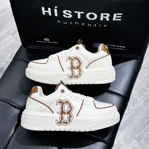 238 -  Giày MLB Liner Big B Monogram - Trắng Viền Nâu LV - Code 3ASXCLR3N-43BRS [HÀNG CHÍNH HÃNG]