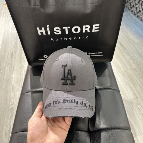 448 -  Nón MLB LA Gothic Address Structure - Xám Đen [HÀNG CHÍNH HÃNG]