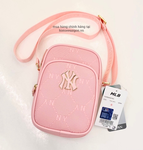 494 -  Túi MLB NY Monogram Mini - Hồng Pinky - Code 7ACRMDD4N-50PKM [HÀNG CHÍNH HÃNG]