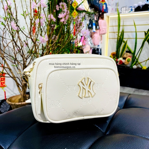 498 -  Túi MLB NY Monogram - Trắng Kem - Code 7ACRMD04N [HÀNG CHÍNH HÃNG]