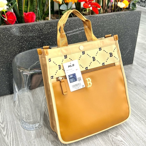 563 -  Túi MLB NY Monogram Sub Bag - Túi Đứng - Nâu - Code 7AUBMD34N 43BGS [HÀNG CHÍNH HÃNG]
