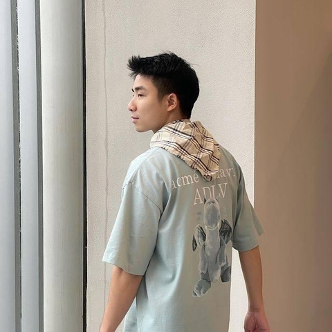 654 -  Áo ADLV Fuzzy Dragon Artwork 2024 - Rồng Xanh - Xanh Mint - Code ADLV 24SS SSAFDG DMT [HÀNG CHÍNH HÃNG]