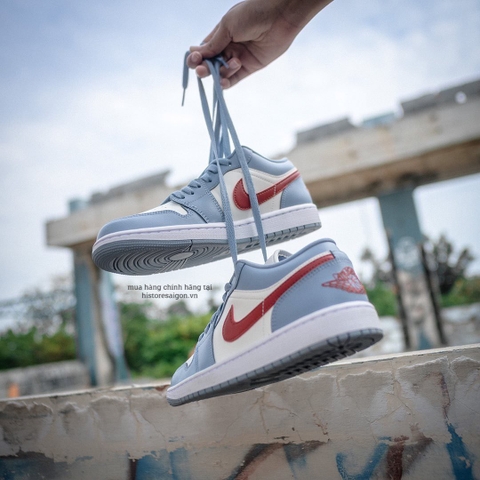 726 -  Giày Nike Air Jordan 1 Low Blue Whisper DC0774 164  [HÀNG CHÍNH HÃNG]