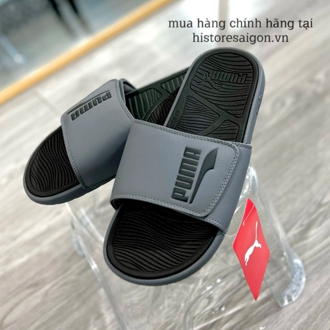 642 -  Dép Puma Cool Cat 2.0 FS - Xám Đế Đen - Code 390961 04 [HÀNG CHÍNH HÃNG]