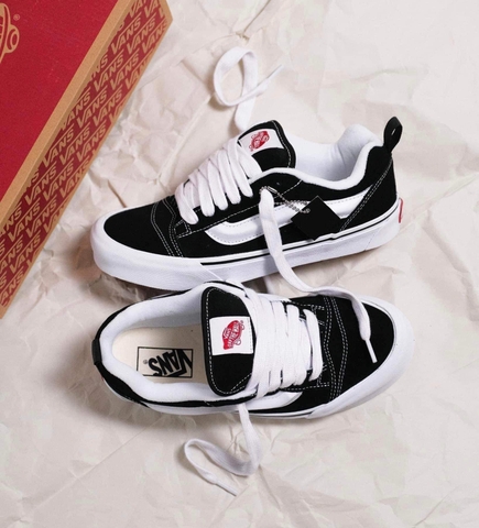 907-  Giày Vans Knu Skool Black White - Code VN0009QC6BT [HÀNG CHÍNH HÃNG]