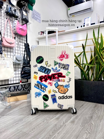 647 -  Vali Adidas Sticker Power - Size Ký Gửi 28 - Trắng Kem [HÀNG CHÍNH HÃNG]