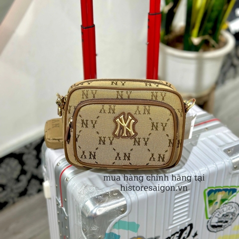 942 -  Túi MLB Monogram Jacquard New York Yankees - Beige - Code 7ACRMDA4 50BGS [HÀNG CHÍNH HÃNG]