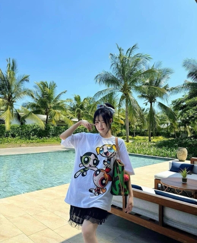 1035 -  Áo ADLV The Powerpuff Girls X Acmedelavie Big Printing Artwork - Trắng - Code ADLV 24SS SSBAPG WHT [HÀNG CHÍNH HÃNG]