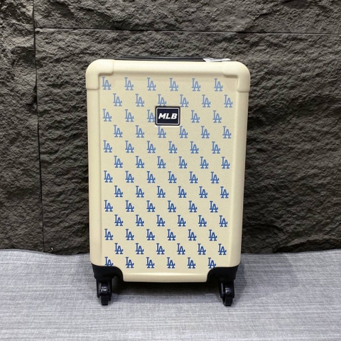 1008 -  Vali MLB LA Classic Monogram Monative - Size Cabin 22 Xách Tay - Beige Kem - Code 3AHH0014N 07CRS [HÀNG CHÍNH HÃNG]