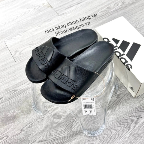 801 -  Dép Adidas Sportwear Adilette Aqua Slides - All Black - Code IF7371 [HÀNG CHÍNH HÃNG]