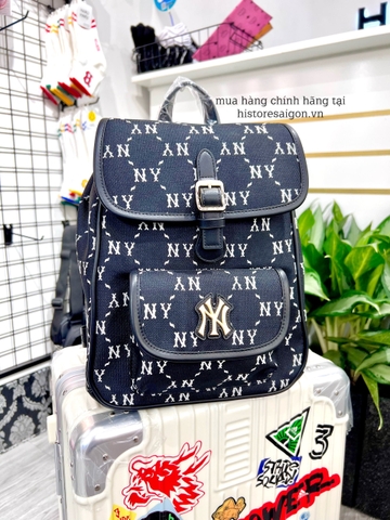 934 -  Balo MLB Jacquard Diamond Monogram NY SS24 - Đen - Code 7ABKMD74N 50BKS [HÀNG CHÍNH HÃNG]
