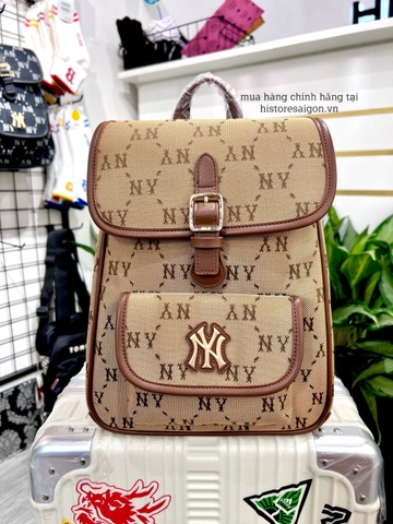935 -  Balo MLB Jacquard Diamond Monogram NY SS24 - Beige - Code 7ABKMD74N 50BGS [HÀNG CHÍNH HÃNG]