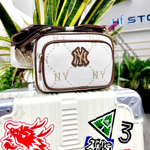 940 -  Túi MLB Monogram Jacquard New York Yankees - White - Code 7ACRMDA4 50BGM [HÀNG CHÍNH HÃNG]