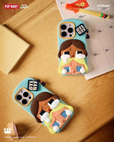 1100 -  Ốp Lưng Crybaby Case Sunset Concert Xanh (Iphone 14 PM + Iphone 15PM) - [HÀNG CHÍNH HÃNG] Pop Mart