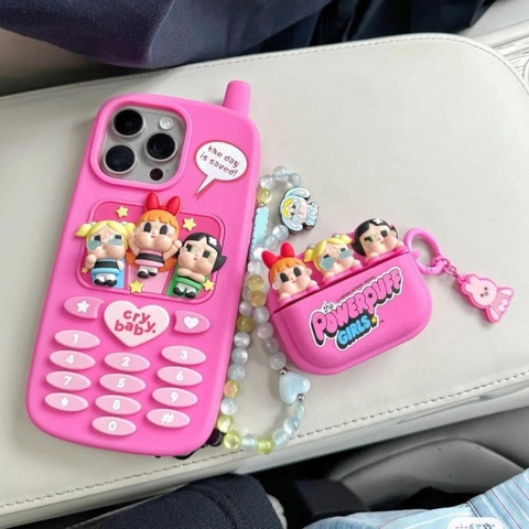 1101  -  Ốp Lưng Pop Mart Crybaby Case Sunset Concert Hồng - Iphone 14 PM + Iphone 15PM [HÀNG CHÍNH HÃNG]