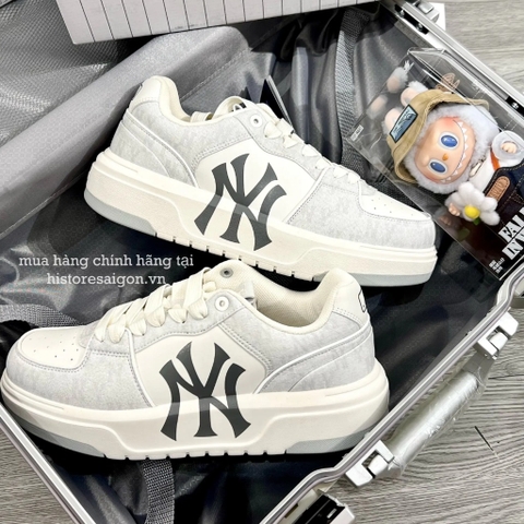 1104 -  Giày MLB Chunky Liner Denim Classic Mono New York Yankees ''Grey'' - Code 3ASXCLD4N 50GRS [HÀNG CHÍNH HÃNG]