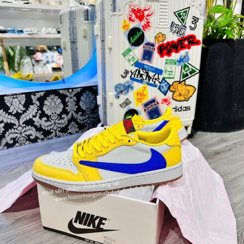 1223 -  Giày Nike Air Jordan 1 Retro x Travis Scott ‘Canary’ DZ4137-700 HÀNG CHÍNH HÃNG